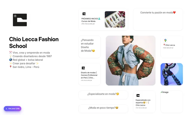 Liink-rendered preview of Chio Lecca Fashion School