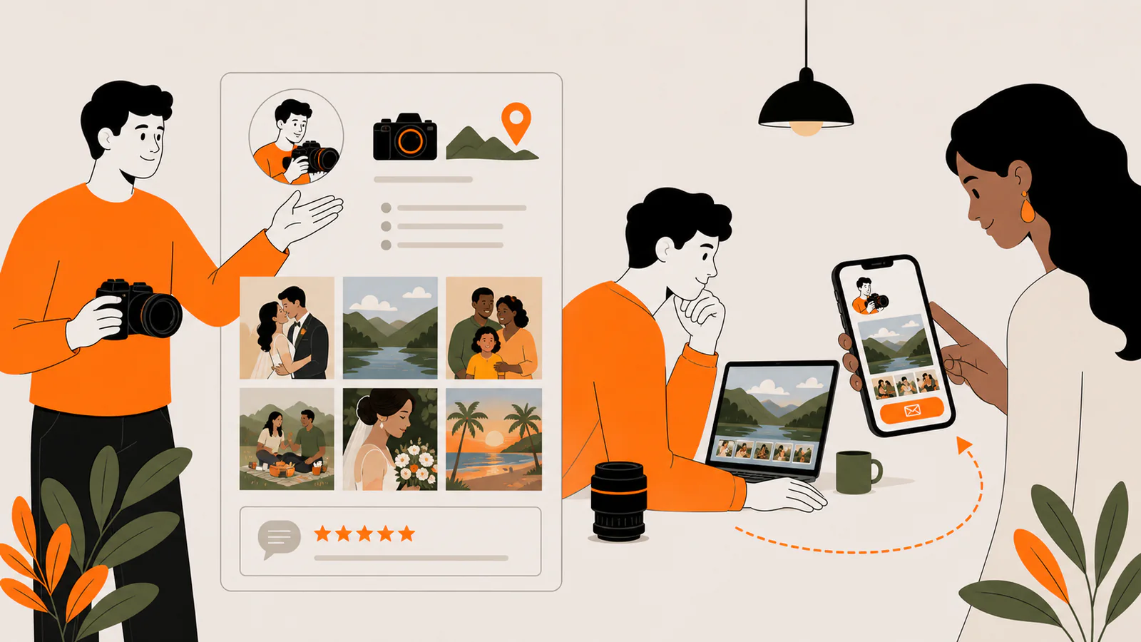 Photographer shaping a biography around portrait, specialty, portfolio, location, proof, and contact route